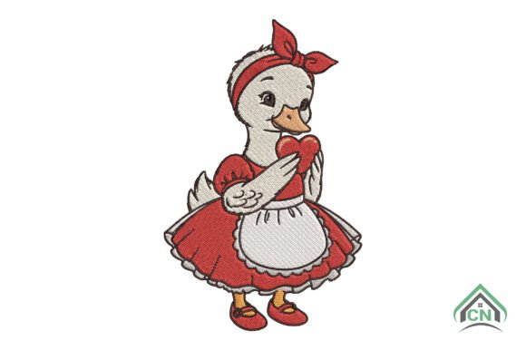Cute Duck with Heart: A Holiday Embroidery Review