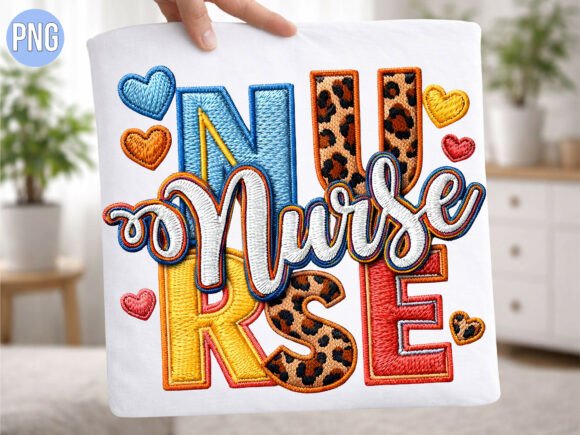 Nurse Embroidery Leopard PNG T-Shirt Design Review